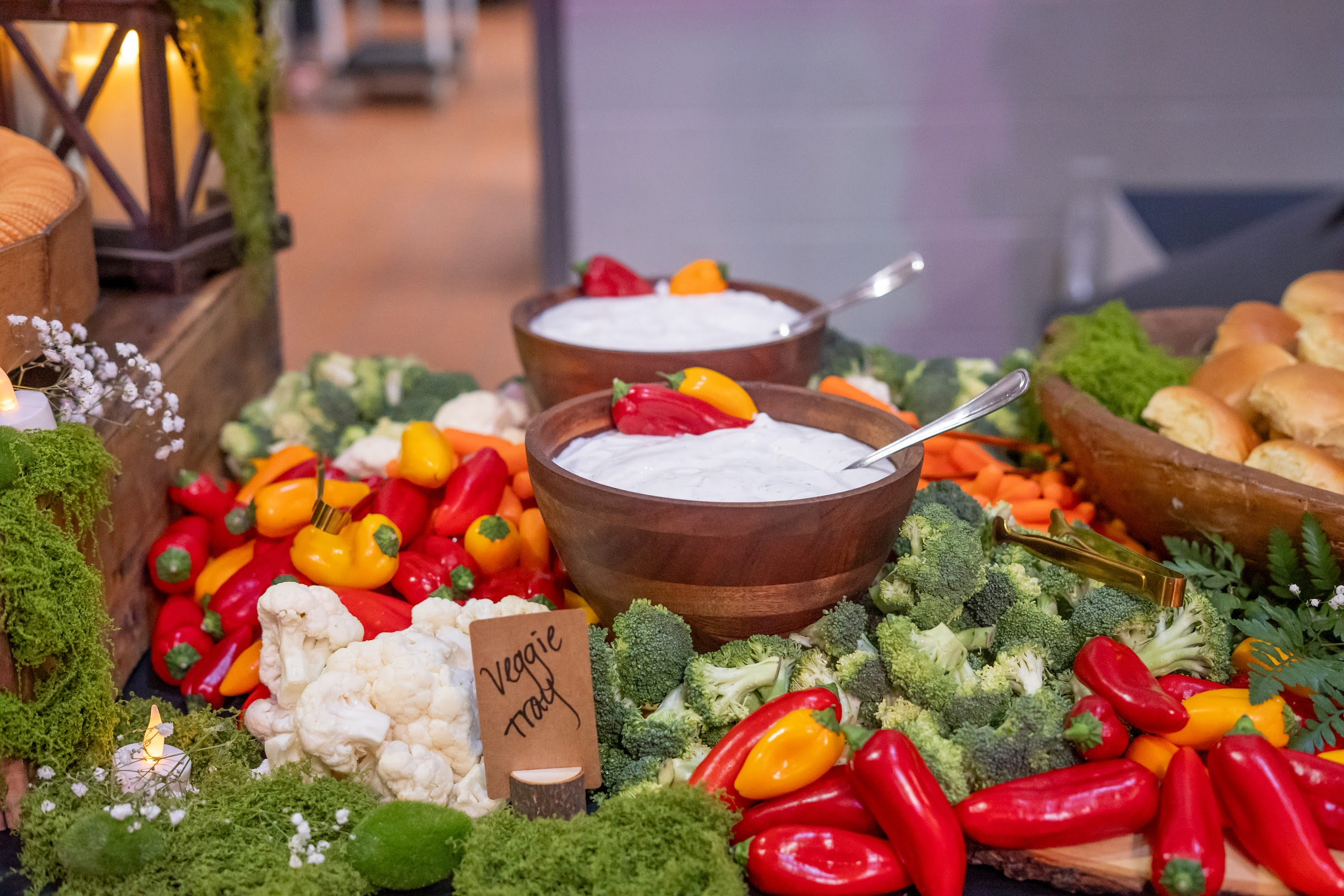 Baby shower outdoor camping catering setup by Tony + Co Catering Jacksonville - wilderness decor 10