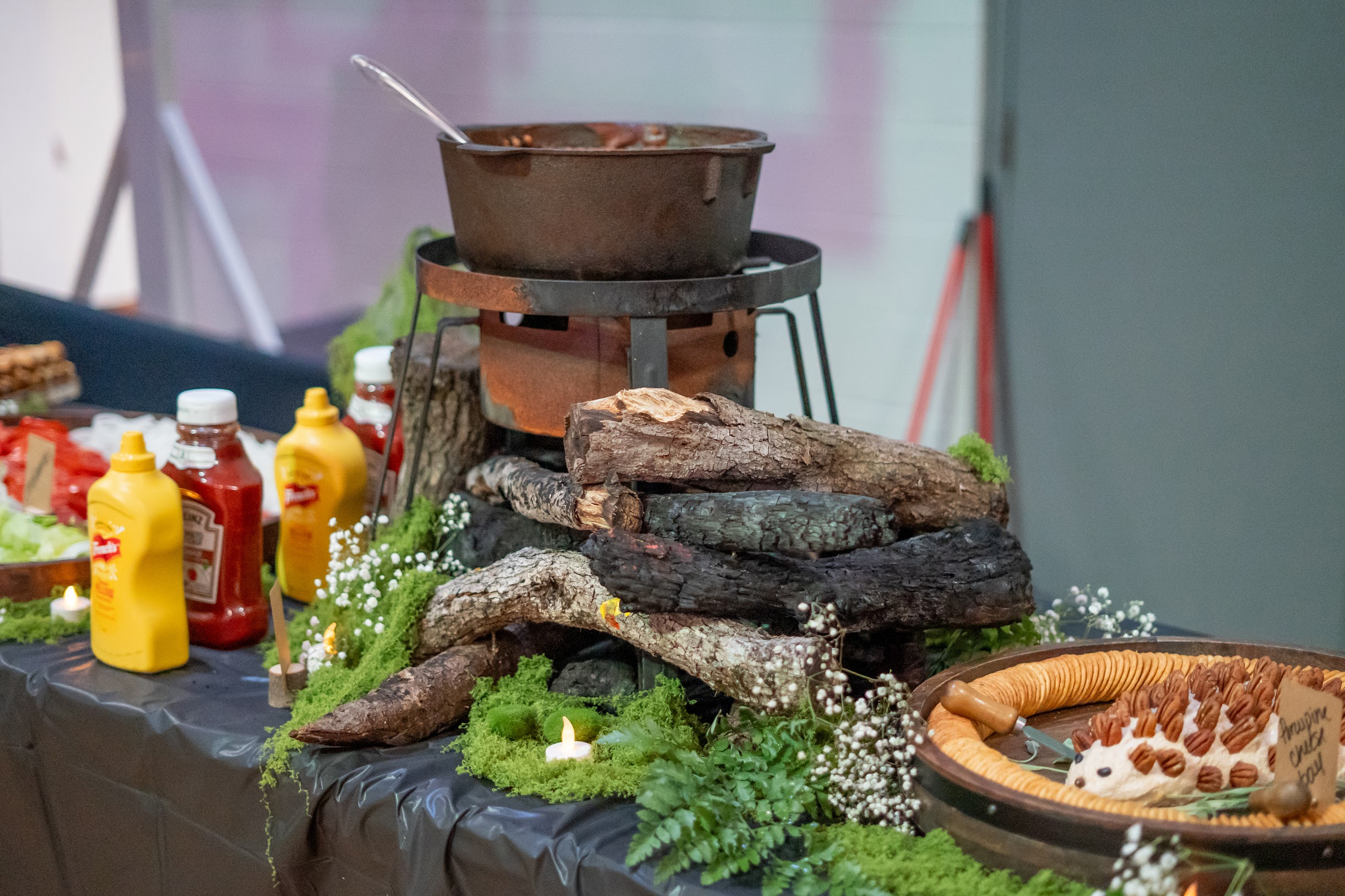 Baby shower outdoor camping catering setup by Tony + Co Catering Jacksonville - nature baby shower 23