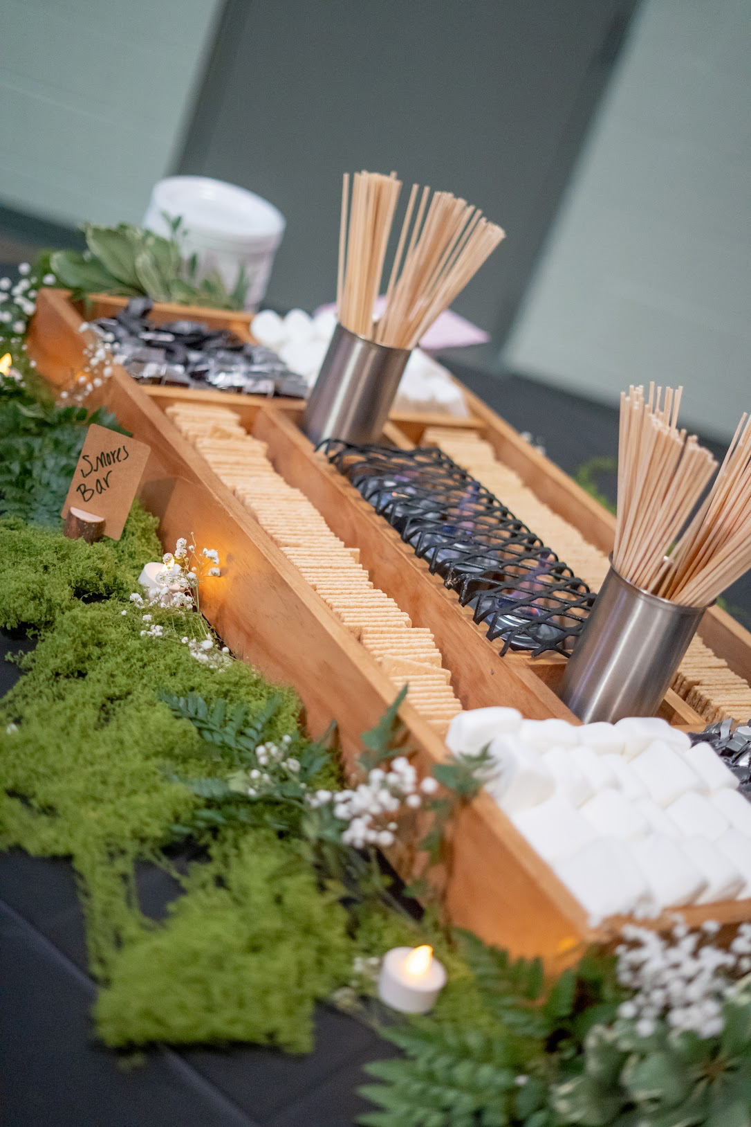 Baby shower outdoor camping catering setup by Tony + Co Catering Jacksonville - wilderness theme 27