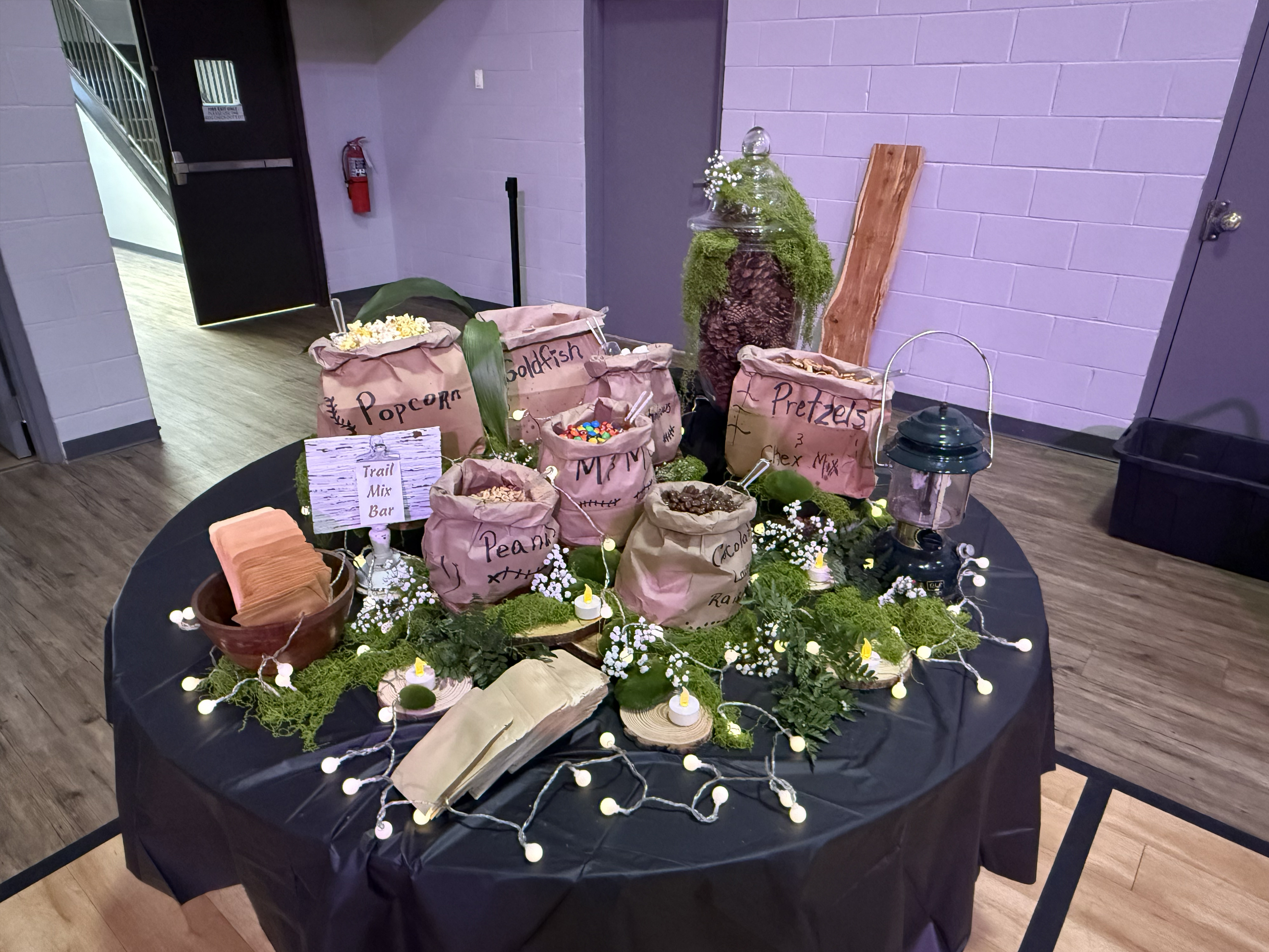 Baby shower outdoor camping catering setup by Tony + Co Catering Jacksonville - rustic finale 57